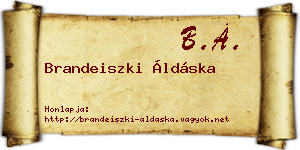 Brandeiszki Áldáska névjegykártya
